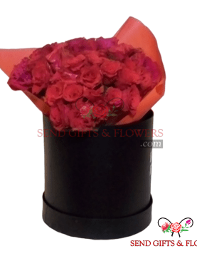 36 Red Roses Love is Pure with Round Box