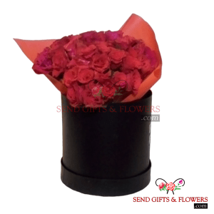 36 Red Roses Love is Pure with Round Box - Send Gifts and Flowers to Pakistan