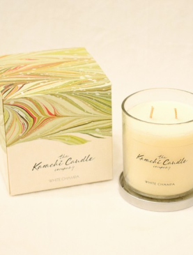 White Champa Scented Candle
