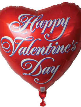 Valentines Day Red Heart Inflated Foil Balloon