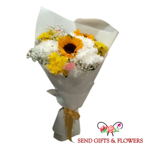 Royal White Flowers Bouquet Send Flowers to Karachi