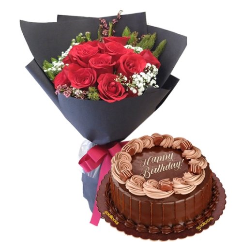 Red Roses with Bouquet